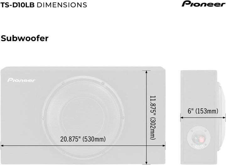 Actual product image Pioneer TS-D10LB (1300 W)