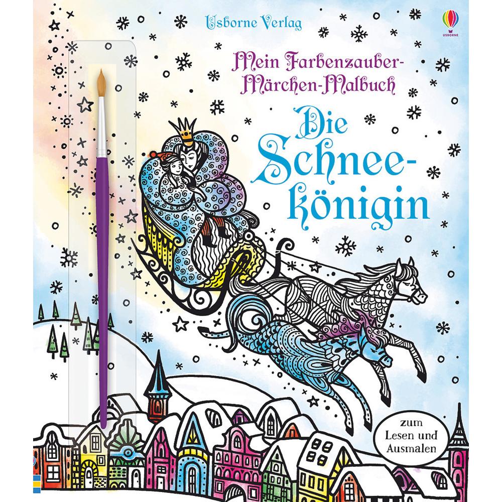 Thumbnail - Usborne Publishing Mein Farbenzauber-Märchen-Malbuch: Die Schneekönigin