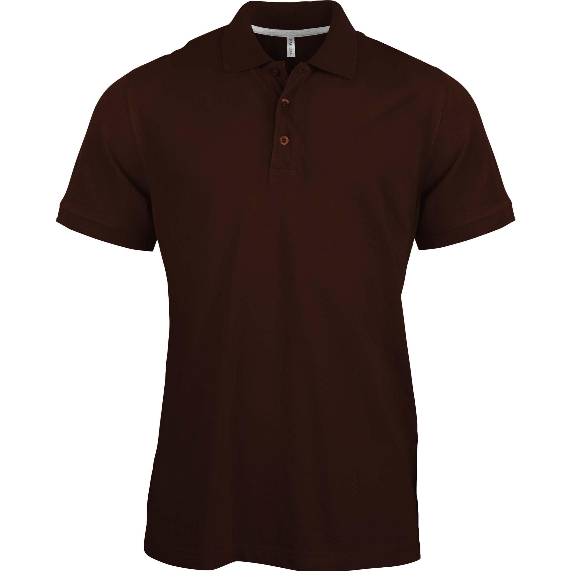 Kariban, Herren, Shirt, Kurzärmeliges Polo-Shirt, Braun, (XXL)