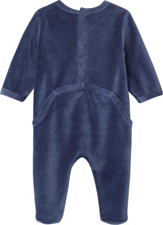 Actual product image Vertbaudet 2er-Pack Baby Samt-Strampler mit Recycling-Polyester, Feuerwehr (50)