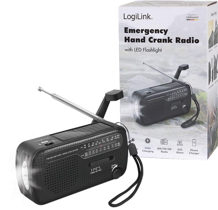 Produktbild LogiLink Dynamo-Handkurbel-Radio (FM, KW, MW)
