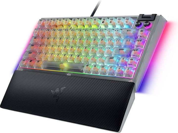 Produktbild Razer Tastiera Meccanica da Gaming BlackWidow V4 75 Phantom White Hotswappable (US, Kabelgebunden)