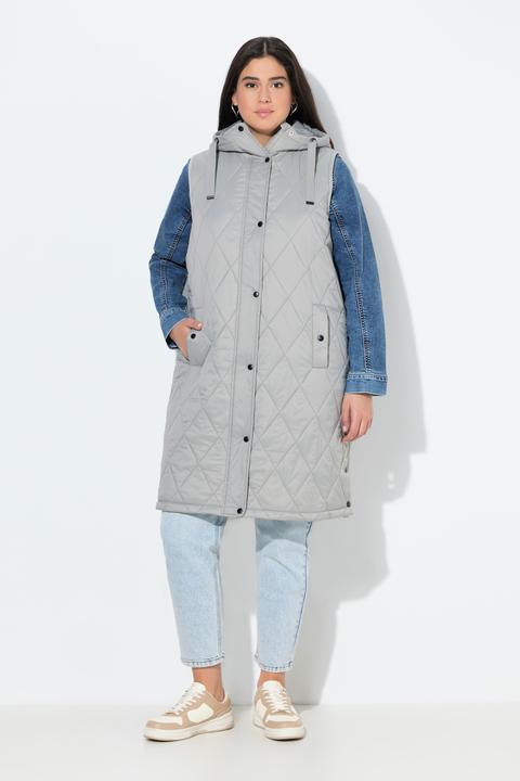 Produktbild Ulla Popken HYPRAR Long-Steppweste, wasserabweisend, 2-Wege-Zipper (60)