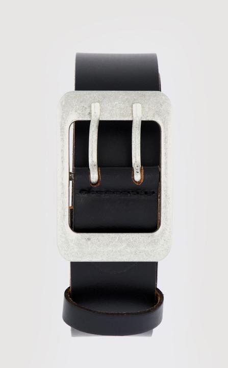 Actual product image JP1880 Double Buckle Genuine Leather Belt