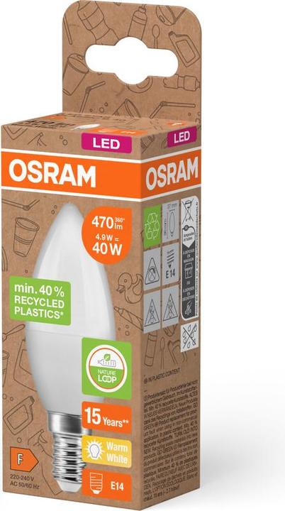 Produktbild Osram LED Pcr Lamps With Classic B (E14, 4.90 W, 470 lm, 1 x, F)