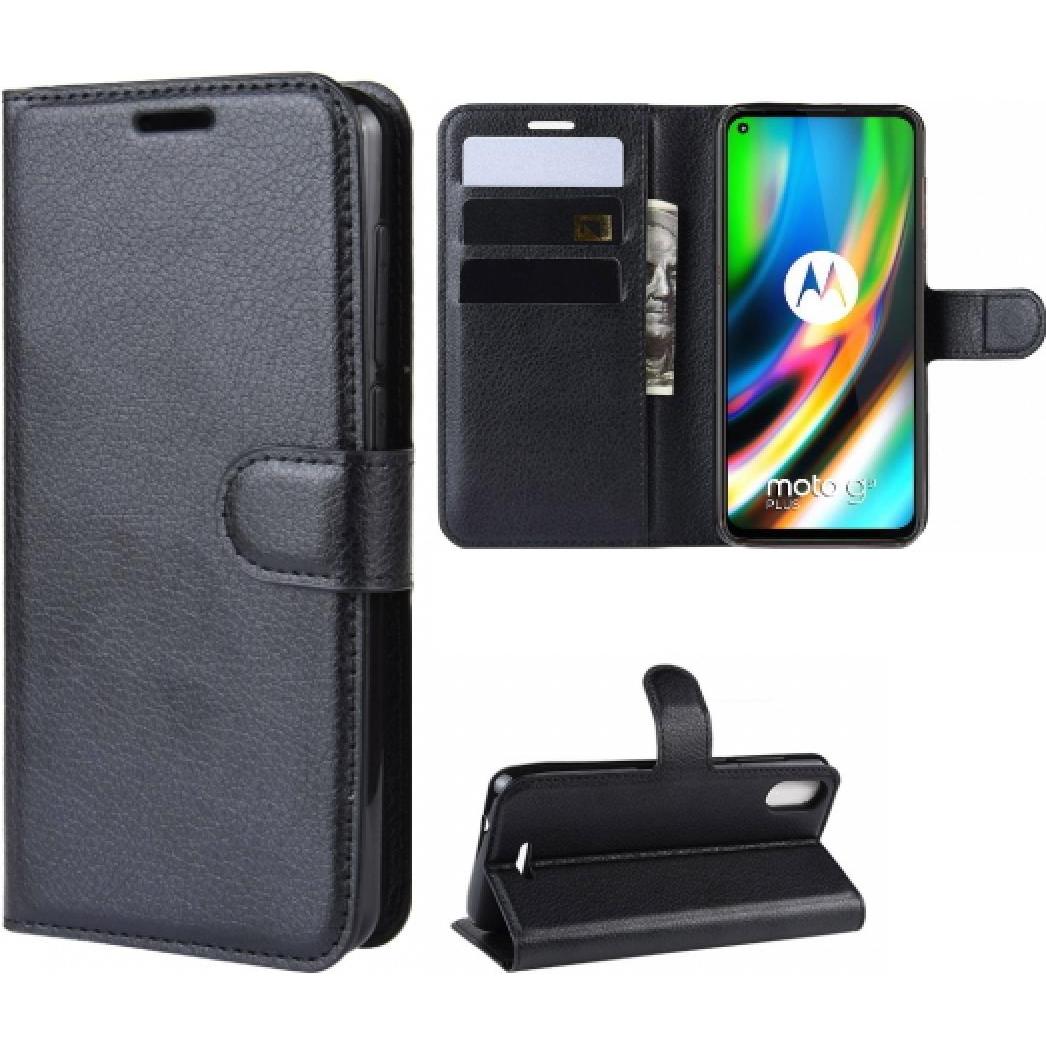 Screenguard Motorola Moto G9 Plus Leather Guard Lederhülle (Motorola Moto G9 Plus), Smartphone Hülle, Schwarz