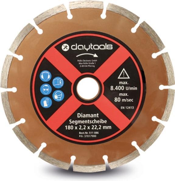 Daytools Diamond cutting disc, 180 mm