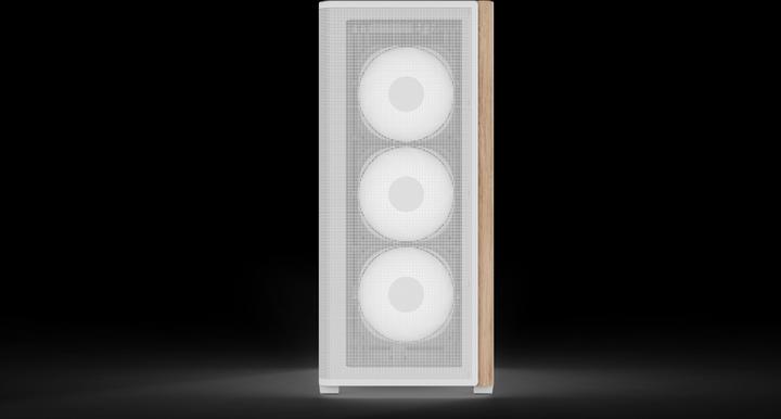 Image du produit AeroCool D501A-G-WT-v2 (blanc/bois) (ATX)