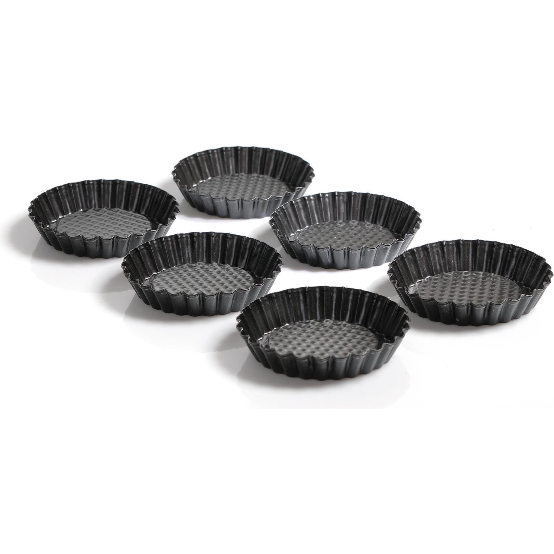 Kaiser Tortelett-Set 6-teilig Pâtisserie, Backform, Schwarz