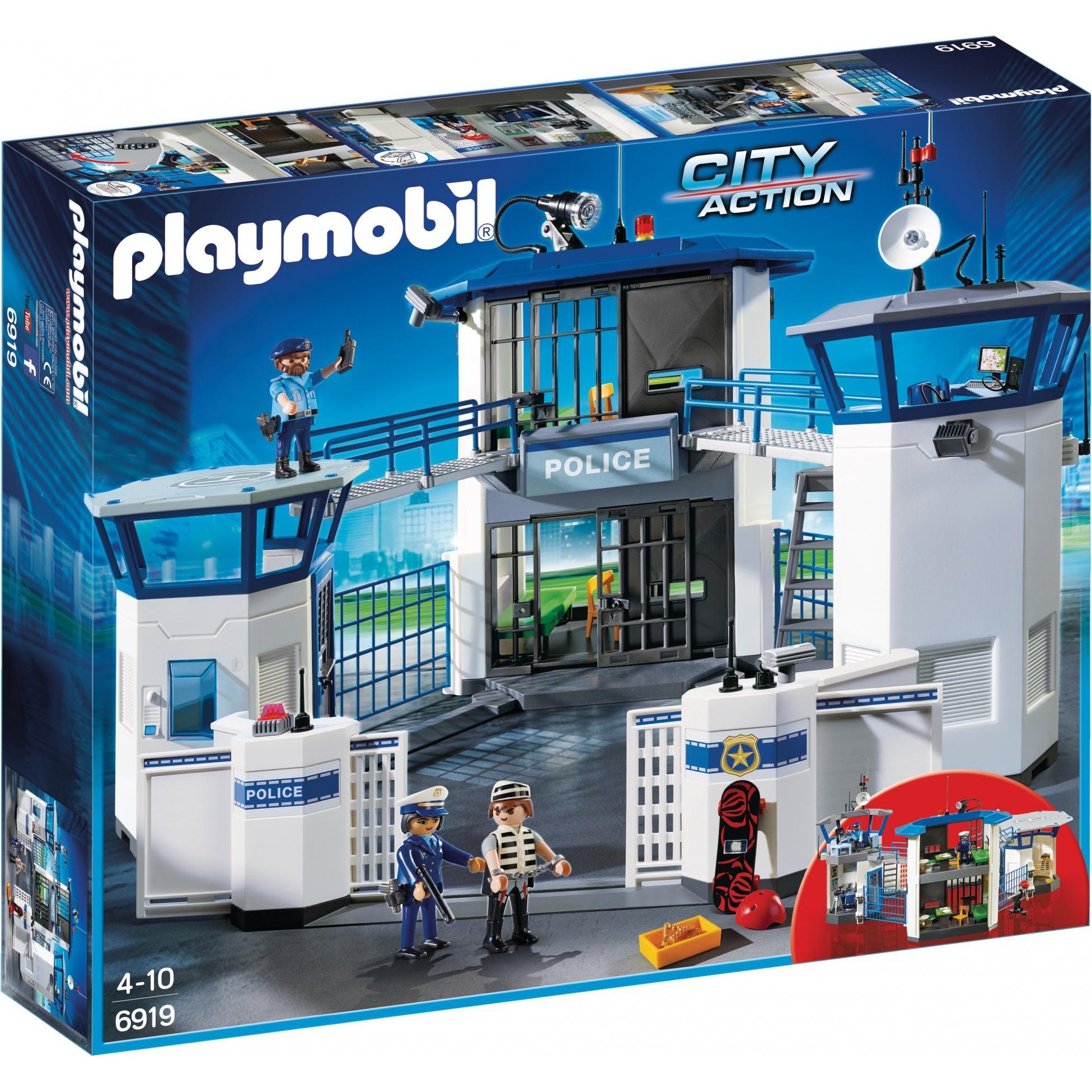 Playmobil Intl. Police-Kommandozentrale mit Gefängnis (6919, Playmobil City Action)