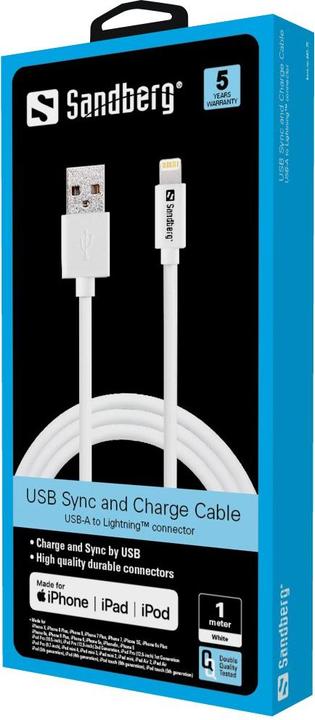 Produktbild Sandberg USB auf Lightning (1 m, USB 2.0)