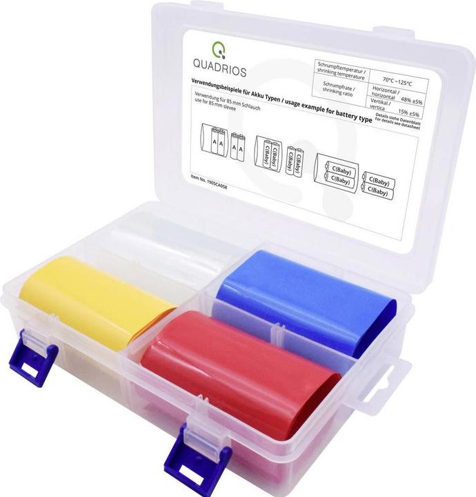 Immagine prodotto Quadrios Set di tubi termoretraibili per batteria 21 formato piatto (4 x)