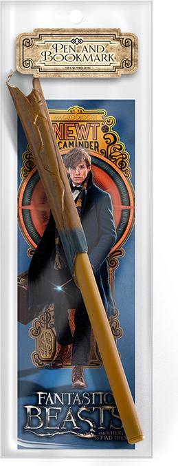 Actual product image Noble Collection Harry Potter Fantastic Beasts - Newt Scamander&#39s Wall Shaped Pen and Bookmark