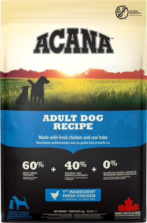 Produktbild Acana Trockenfutter Adult Dog Recipe, 6 kg (Adult, 1 Stk., 6000 g)