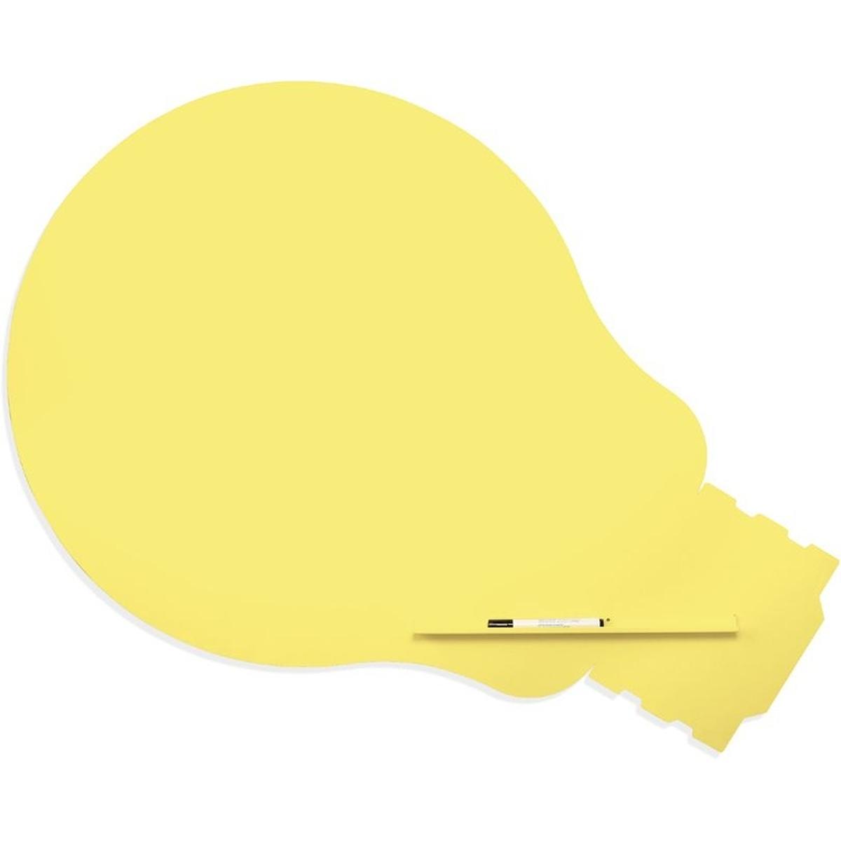 Rocada, Präsentationstafel, Symbol-Tafel Skinshape Glühbirne lackiert 75x115cm RAL 1016 schwefelgelb (75 x 115 cm)