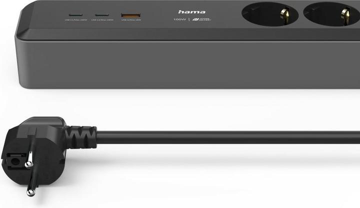 Produktbild Hama Steckdosenleiste 3-fach USB-C/A 100W PD 1,4m (3 x, CEE 7/3, 1.40 m)