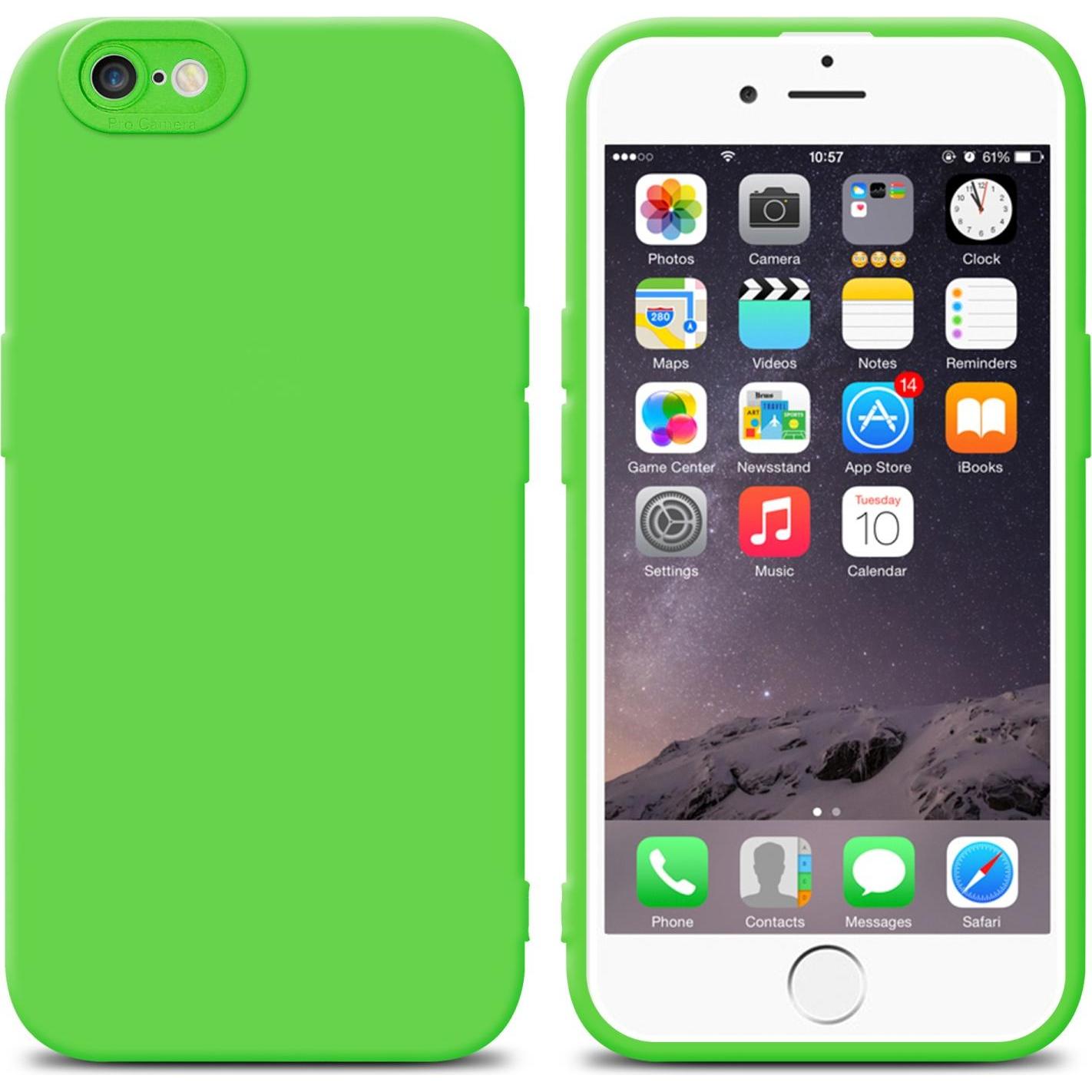 Cadorabo Hülle für Apple iPhone 6 / 6S im TPU Fluid LM162 Style (Apple iPhone 6), Smartphone Hülle, Grün