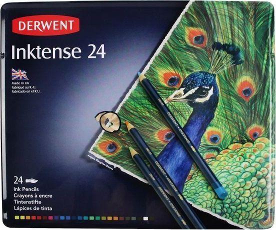 Immagine prodotto Derwent Matita colorata Inktense Set 24 astuccio in metallo (Multicolore, multicolore, 24 x)