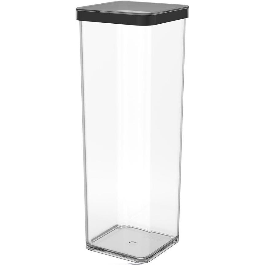 Rotho Behälter, Vorratsbehälter, Schwarz, Transparent