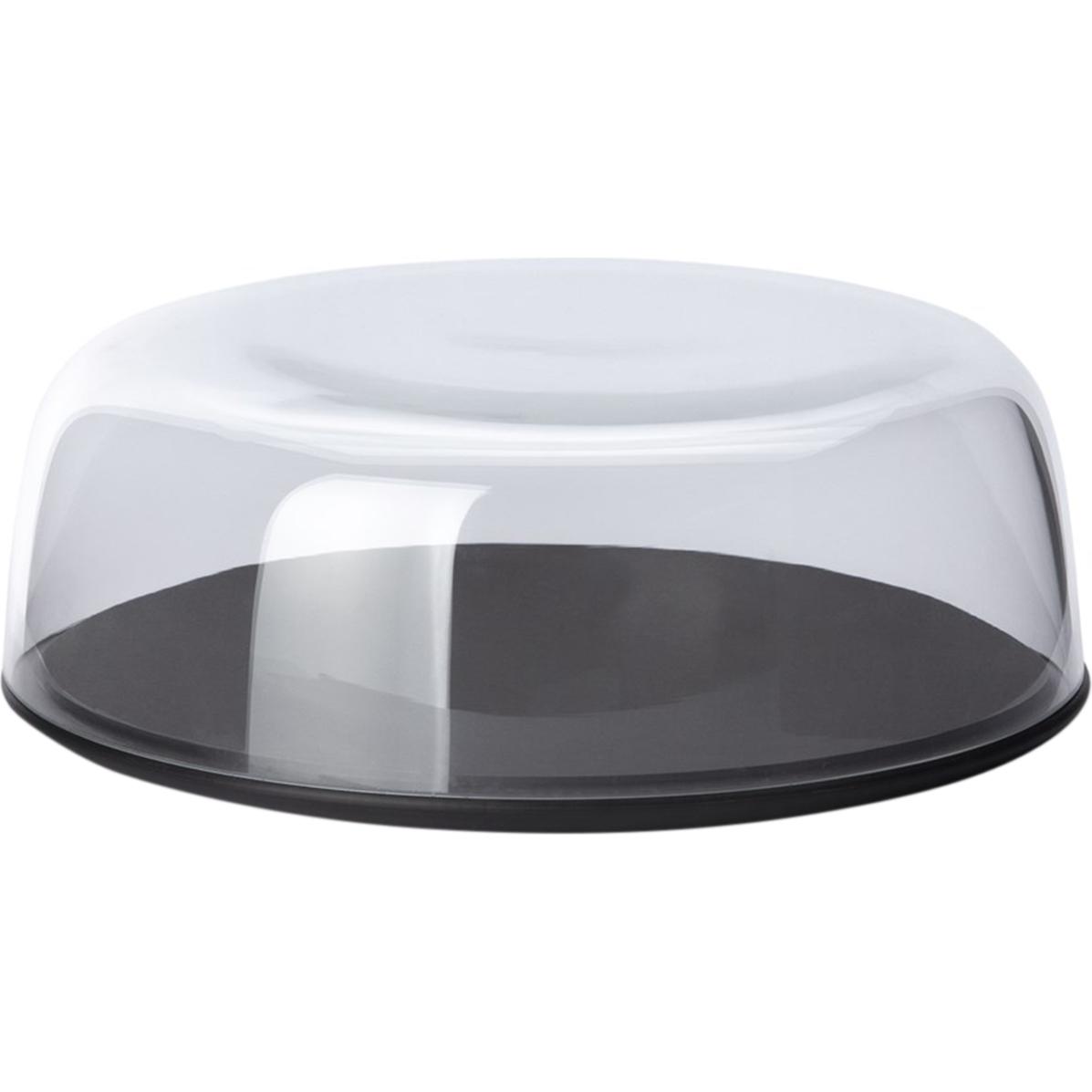 Continenta Duracore Käseglocke u. Deckelschüssel, Ø 22 cm, Vorratsbehälter, Schwarz
