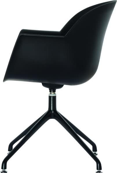 Productafbeelding Paperflow 2 kuipstoelen MOON CHMOONX2.01.01 zwart kunststof