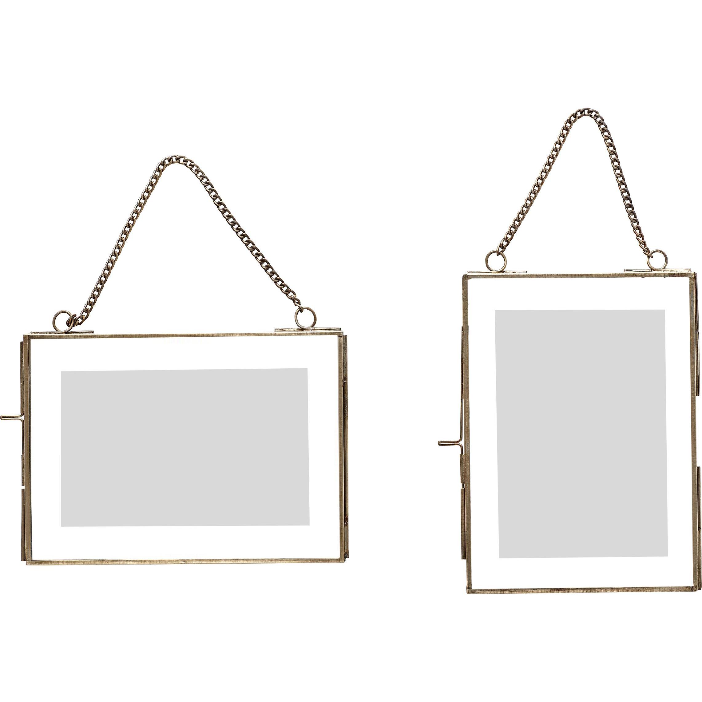 Hübsch, Bilderrahmen, kettenrahmen loft (x2) (18 x 13 cm, 13 x 18 cm)