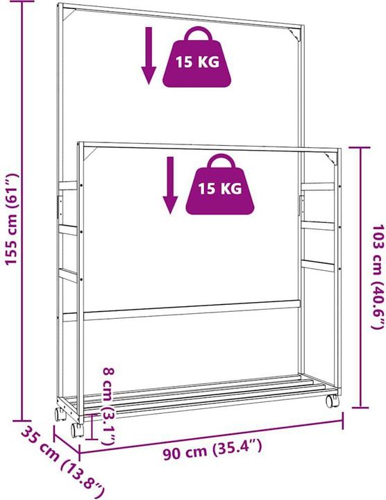 Image du produit vidaXL Kleiderständer