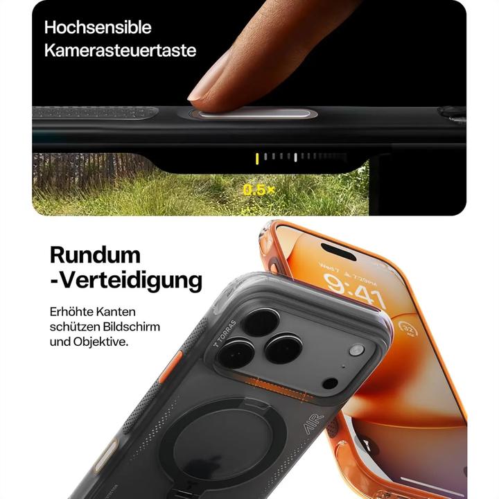 Actual product image Torras Ostand Q3 Air (Apple iPhone 17 Pro Max)