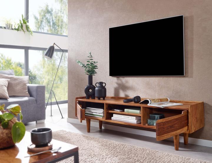 Produktbild FineBuy Lowboard Sheesham Braun