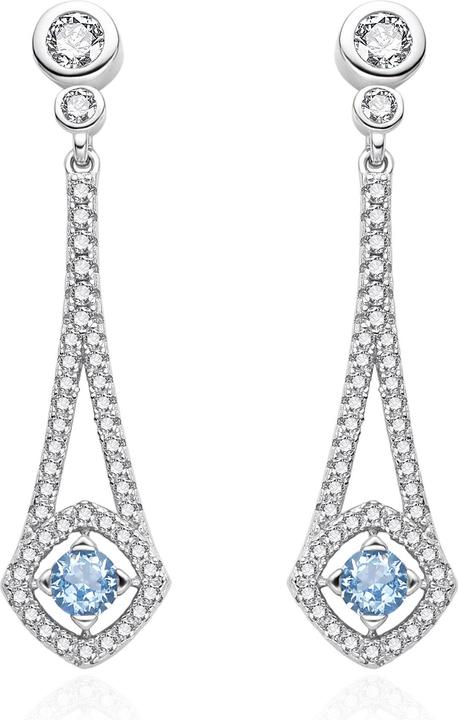 Immagine prodotto Agato - Charming silver earrings with zircons AGT-E132PWBL (Argento)