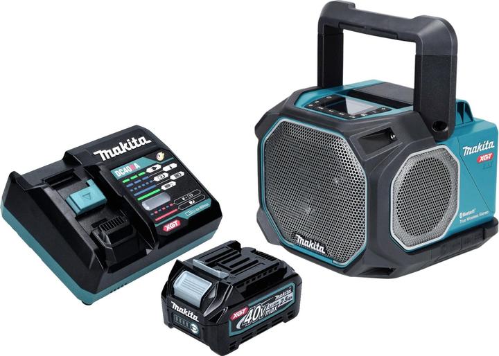 Actual product image Makita MR 014 GD101 Lautsprecher 14,4 / 18 / 40 V AC/DC Bluetooth Mikrofon + 1x Akku 2,5 Ah + (Bluetooth)