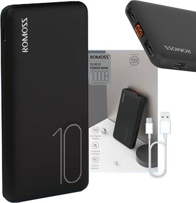 Actual product image Romoss PSP10 Powerbank 10000mAh (black) (10000 mAh, 10 W, 37 Wh)