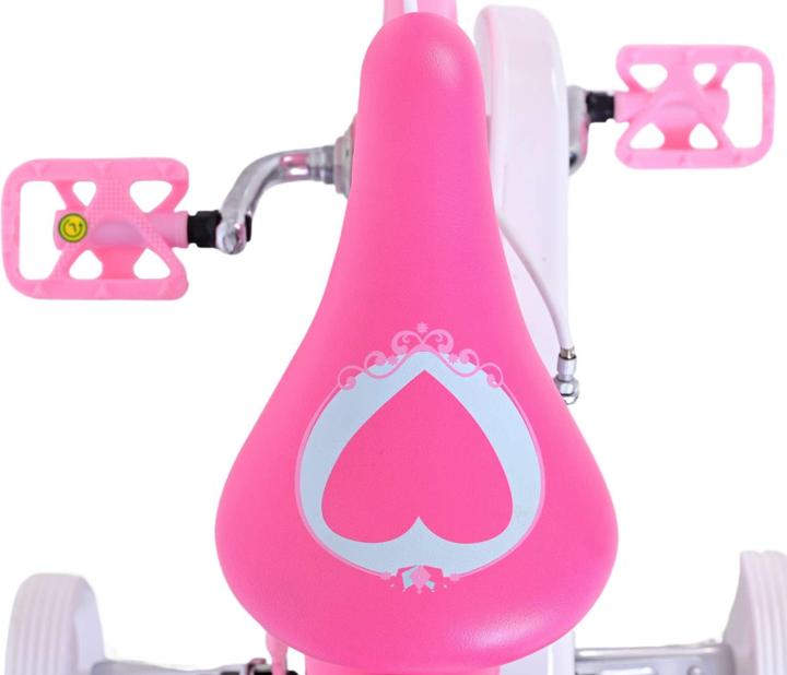 Productafbeelding Disney Princess 12 inch kinderfiets roze - Prinsessenfiets met afneembare zijwieltjes en 2 (12")
