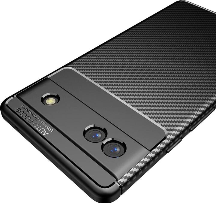 Actual product image Screenguard Google Pixel 6a Cover Carbon Design TPU Case (Google Pixel 6a)