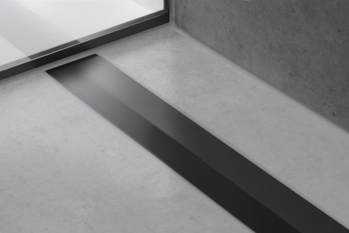 Produktbild hansgrohe HG Duschrinne RainDrain Flex kürzbar, freie Montage 800mm mattschwarz (800 mm)