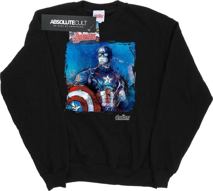 Actual product image Boys Captain America Art Sweatshirt (140, 146)