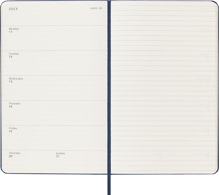 Image du produit Moleskine Agenda scolaire Hard Cover Weekly Notebook (13 x 21 cm, Couverture rigide, Anglais)