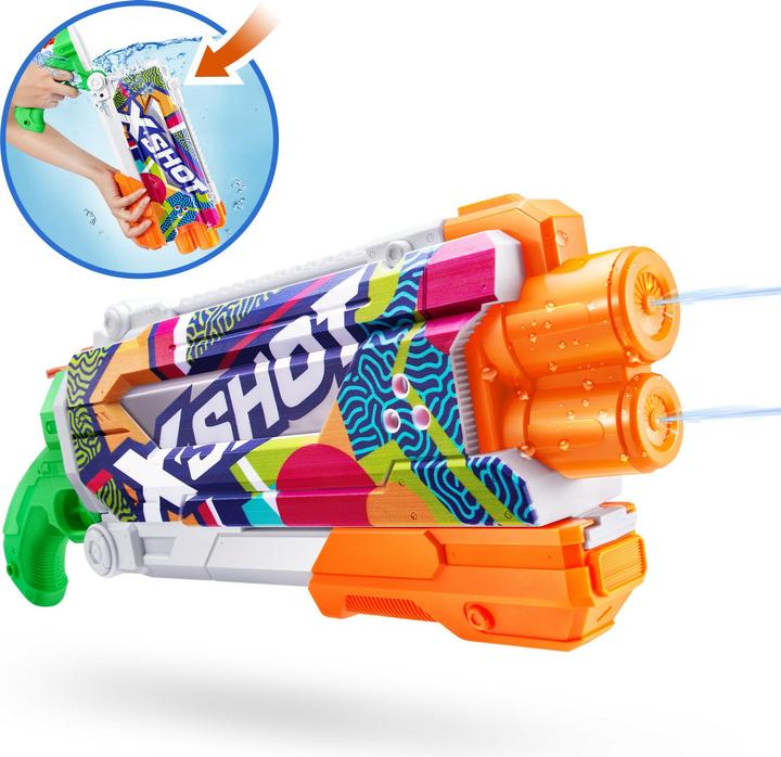 Actual product image Xshot X-Shot Water Gun Fast Fill Skins Pump Action, 500ml (Tank Integrated)