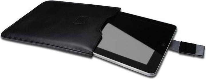 Image du produit Digitus Etui en cuir fin pour iPad iPad2 iPad3 noir avec sangle et fermeture velcro (iPad 2010 (1ère génération), iPad 2011 (2e gène))