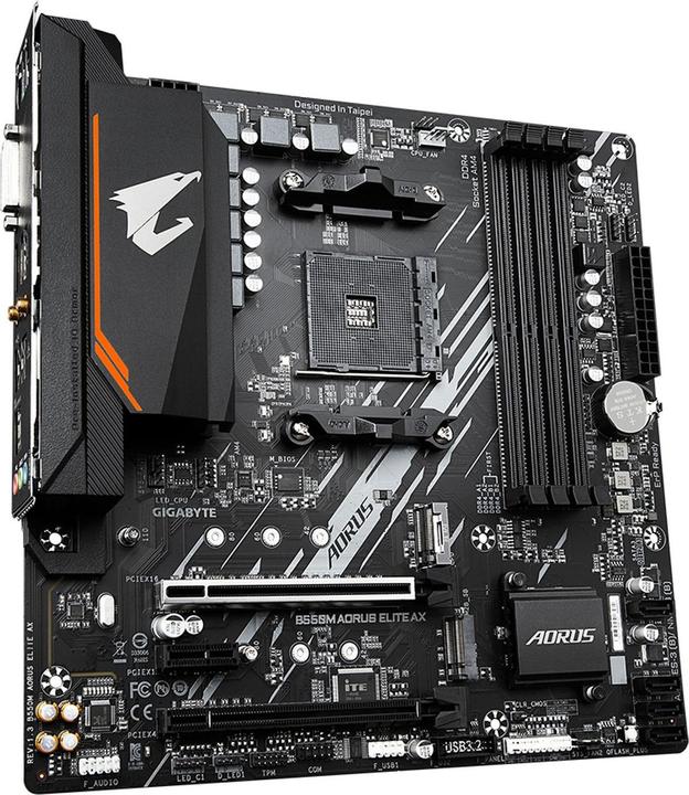 Image du produit Gigabyte B550M AORUS ELITE AX (AM4, AMD B550, mATX)