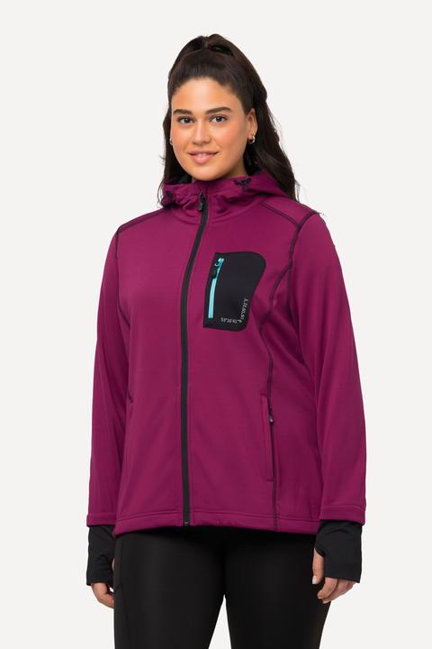 Image du produit Ulla Popken Veste en molleton HYPRAR, imprimé réfléchissant, capuche, passe-pouces intégrés (42, 44)