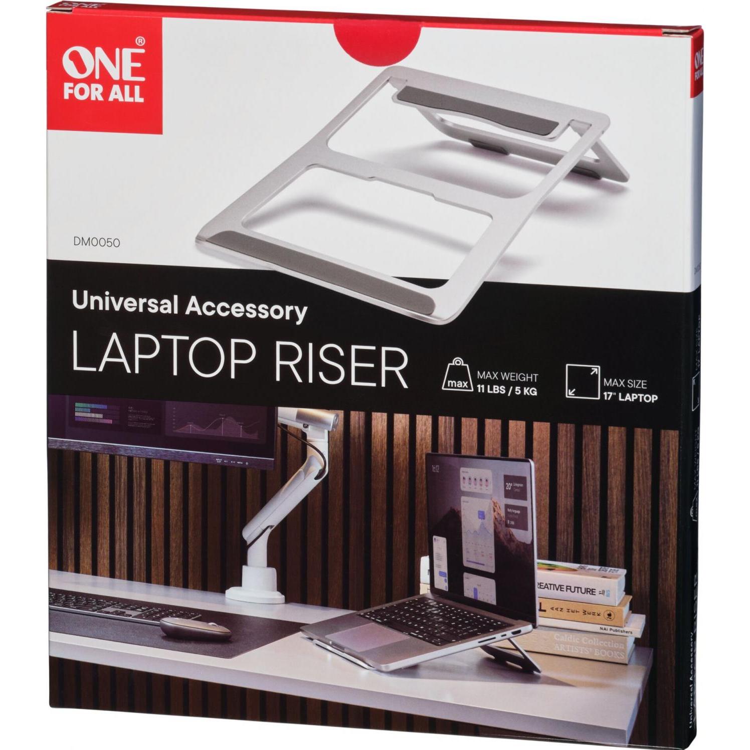 Thumbnail - One for All Travel Laptopständer Aluminium DM 0050, Notebook Ständer, Silber