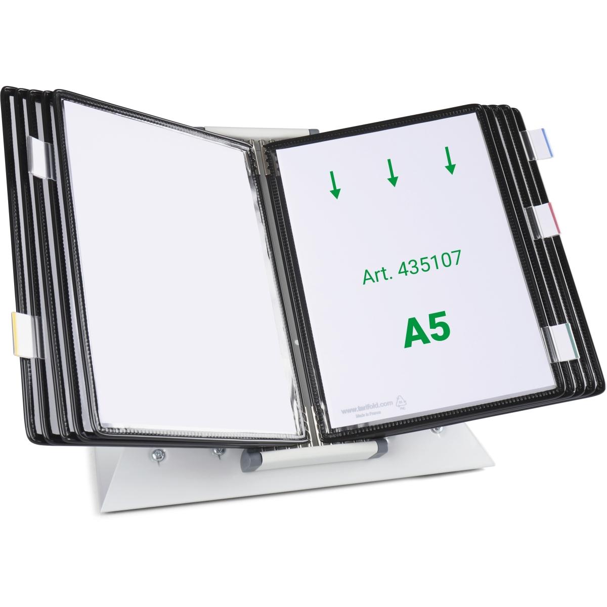 Tarifold, Informationsschild, Sichttafelsystem 435107 DIN A5 schwarz mit 10 St. Sichttafeln