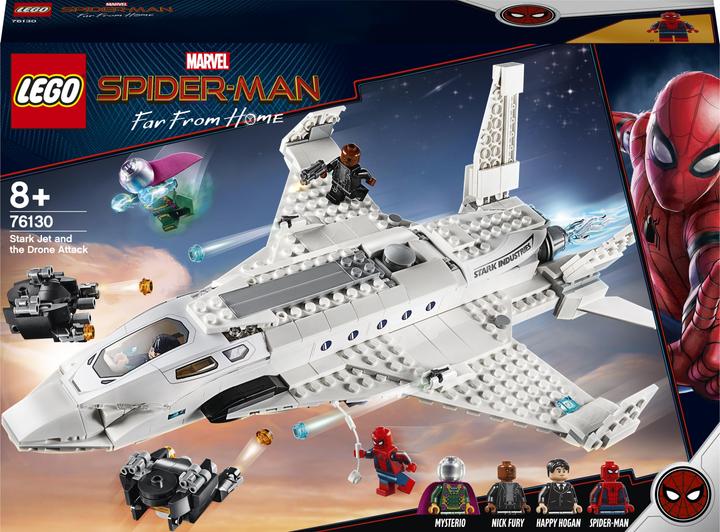 Actual product image LEGO Stark's jet and the drone attack (76130, LEGO Marvel)