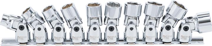 Produktbild BGS Kardangelenk-Einsatz-Satz Sechskant Antrieb Innenvierkant 10 mm (3/8") SW 10 - 19 mm 10-tlg. (19 mm)