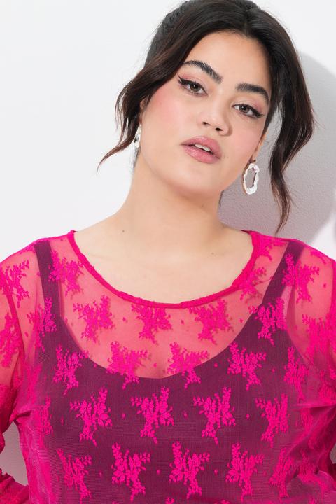 Produktbild Angel of Style Spitzen-Shirt, Slim Fit, Neonfarbe, Langarm (54)