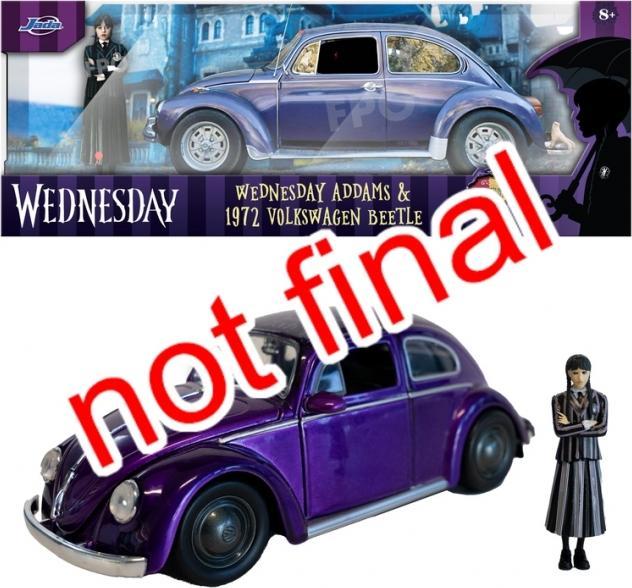 Actual product image Jada Wednesday Volkswagen Beetle 1:24