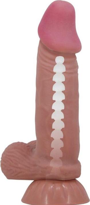 Produktbild Pretty Love Sliding Skin Series Realistischer Dildo Mit Schiebendem Braunen Hautsaugnapf 19,4 cm