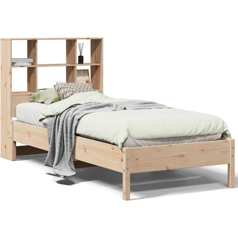 VidaXL, Bett, Bett mit Regal ohne Matratze Kiefer (100 x 200 cm)
