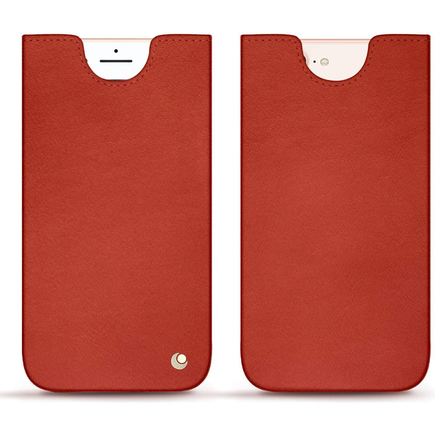 Noreve Lederschutzhülle (Apple iPhone 8 Plus), Smartphone Hülle, Orange